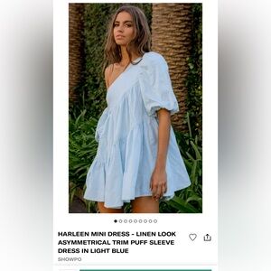 COPY - Showpo Harleen Mini Dress in Light Blue